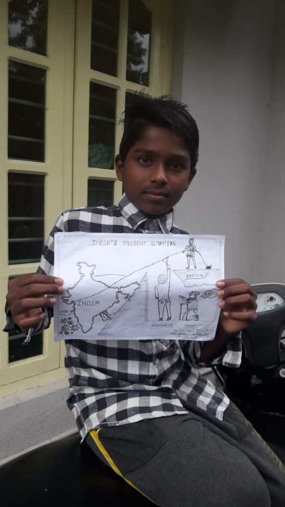 Drawing, Wilson, 14 years old, Mysore/Karnataka, India